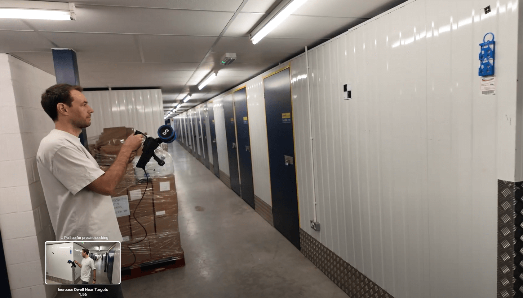 مسح مرفق تخزين باستخدام Hovermap -Hovermap