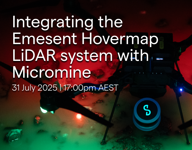 Integration des Emesent Hovermap LiDAR in Micromine