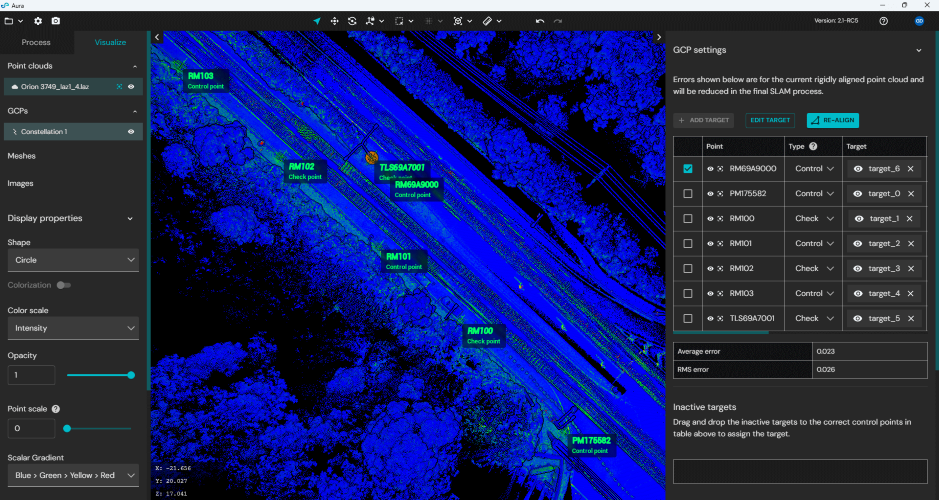 Informe de precisión de Emesent GCP_Puntos de control y verificación
