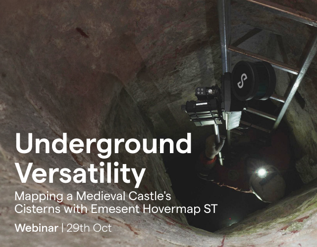 Versatilidade subterrânea: mapeamento das cisternas de um castelo medieval com Emesent Hovermap ST